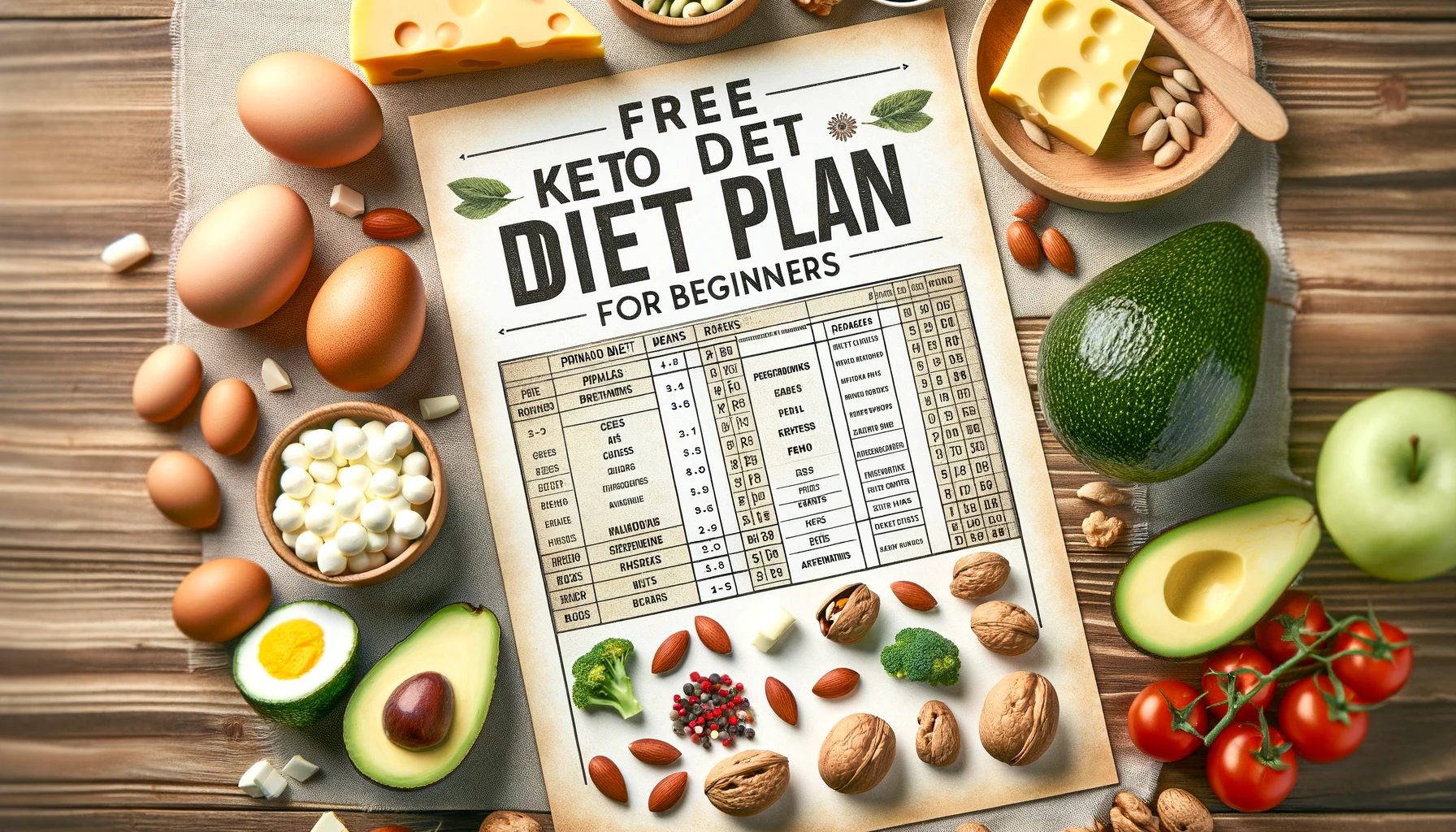 Free Keto Diet Plan for Beginners Printable